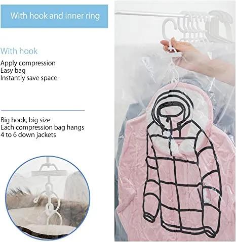  Hanging Vacuum Storage Bags