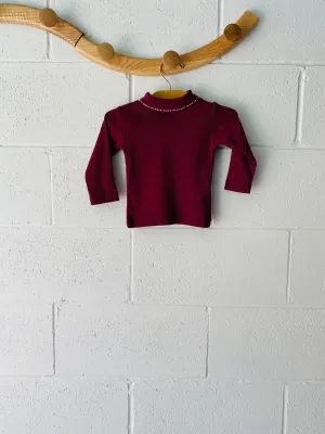 Jacadi Burgundy Turtleneck, 6 months